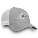 Men's Miami Dolphins NFL Pro Line by Fanatics Branded Heathered Gray/White Lux Slate Trucker Adjustable Hat 2998593